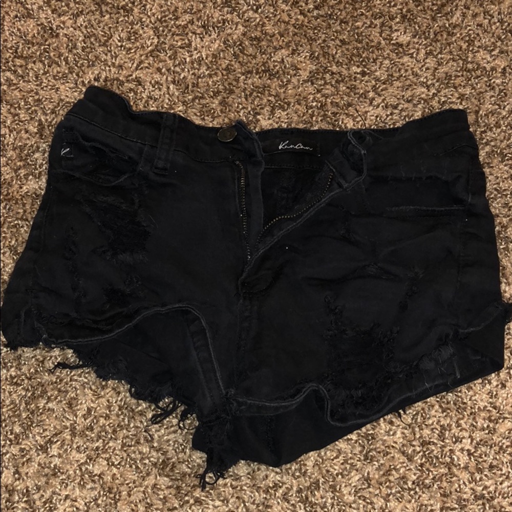 Kancan black ripped shorts